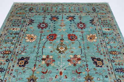 201 x 288 cm | Sultani Afghan Tribal Hand Knotted Veg Dye Wool carpet