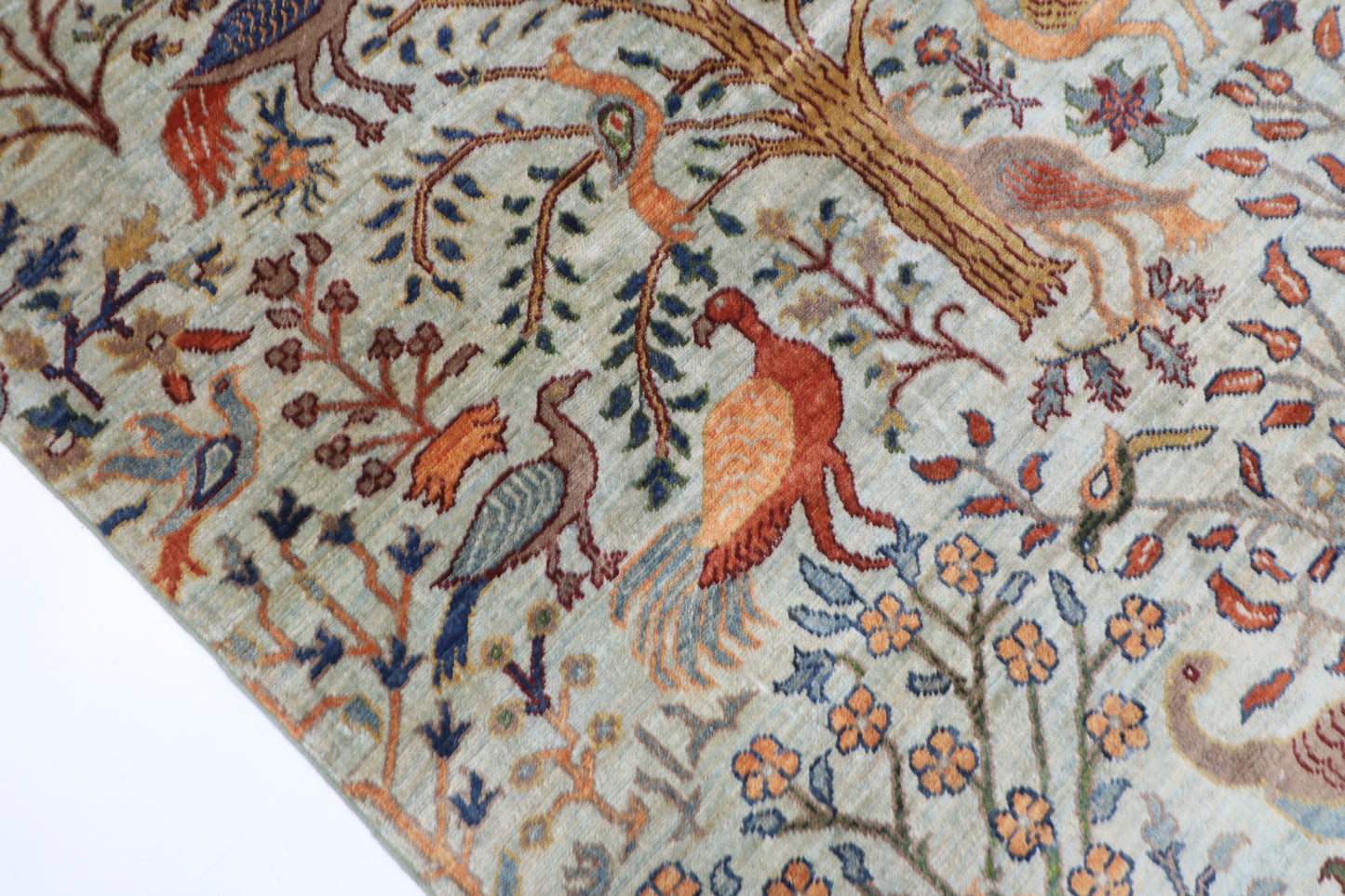 124 x 183 cm | Birds Oriental Area Rug Afghan Hand Knotted Veg Dye Wool carpet