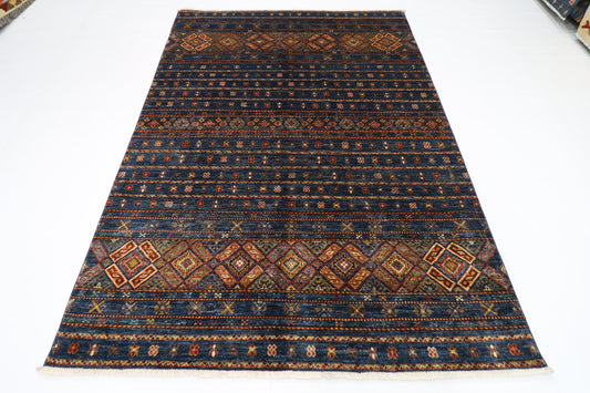 178 x 248 cm | Khorjun Afghan Tribal Hand Knotted Veg Dye Wool carpet