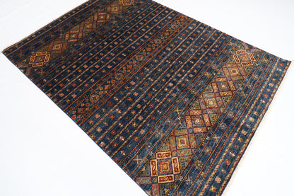 178 x 248 cm | Khorjun Afghan Tribal Hand Knotted Veg Dye Wool carpet