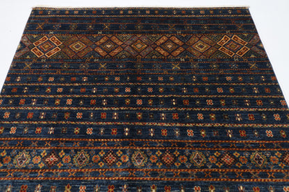 178 x 248 cm | Khorjun Afghan Tribal Hand Knotted Veg Dye Wool carpet