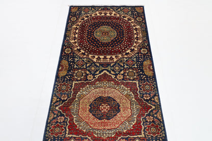 84 x 303 cm | mamluk Runner Design Hand Knotted Veg Dye Wool Afghan Carpet