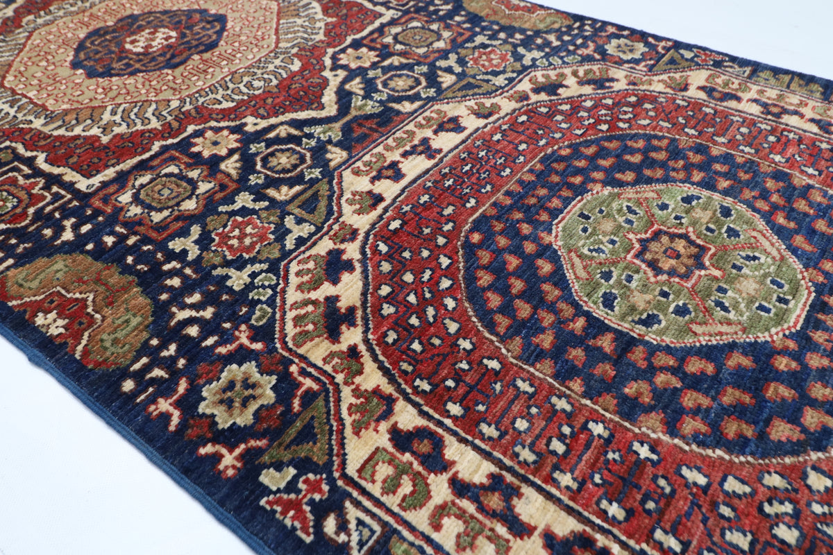 84 x 303 cm | mamluk Runner Design Hand Knotted Veg Dye Wool Afghan Carpet