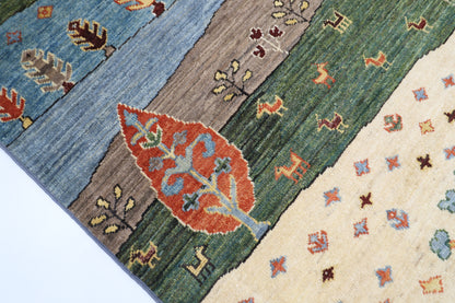 150 x 204 cm | Tree of life Oriental Area Rug Afghan Hand Knotted Veg Dye Wool carpet