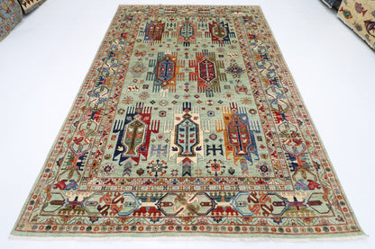 208 x 299 cm | Baluch Afghan Tribal Hand Knotted Veg Dye Wool carpet