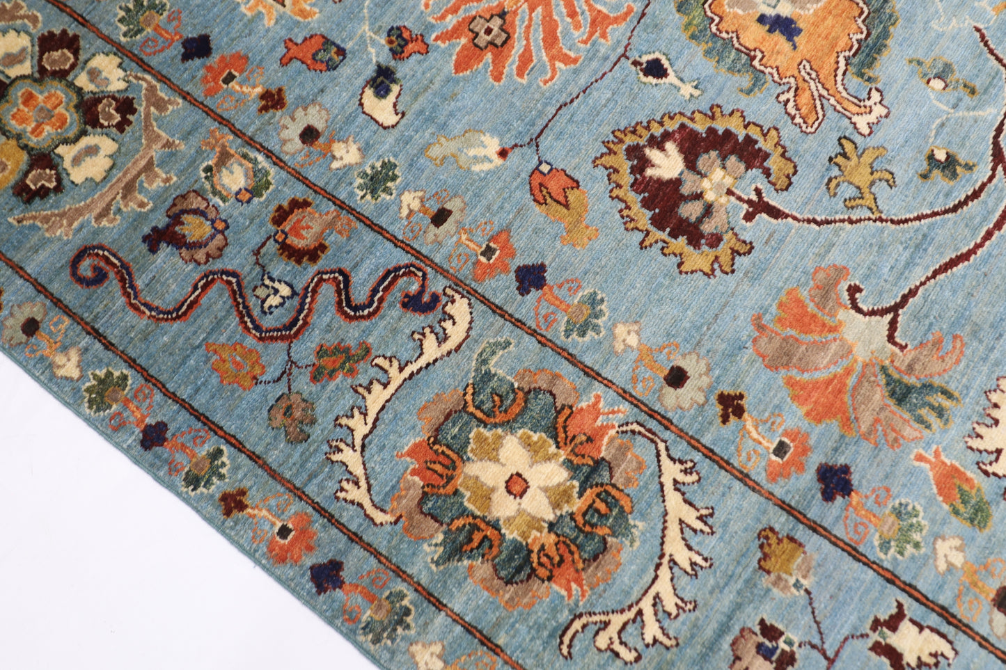 213 x 299 cm | Suzani Oriental Area Rug Afghan Hand Knotted Veg Dye Wool carpet