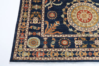 200 x 293 cm | Suzani Afghan Tribal Hand Knotted Veg Dye Wool carpet