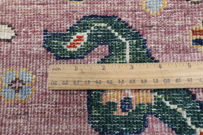 84 x 304 cm | Floral Runner Design Hand Knotted Veg Dye Wool Afghan Carpet