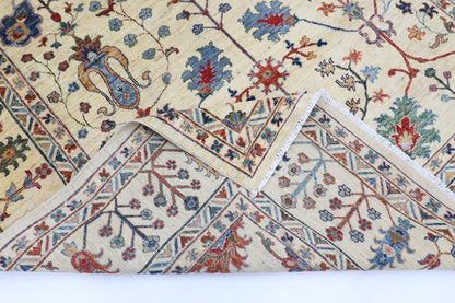 197 x 297 cm | Sultani Afghan Tribal Hand Knotted Veg Dye Wool carpet