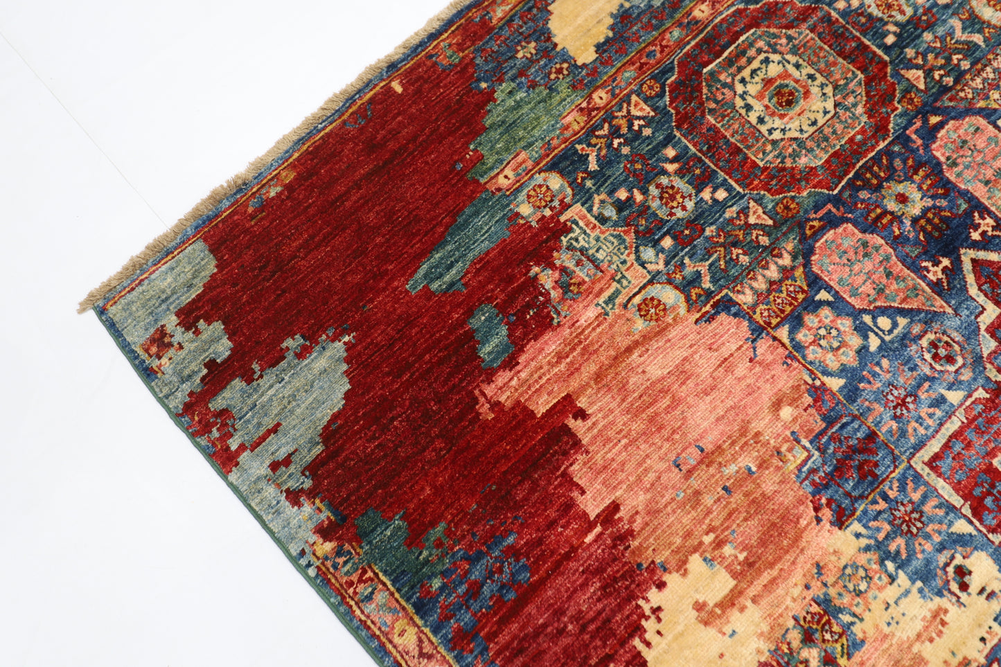 156 x 207 cm |  Mamluk Abstract Oriental Area Rug Afghan Hand Knotted Veg Dye Wool carpet
