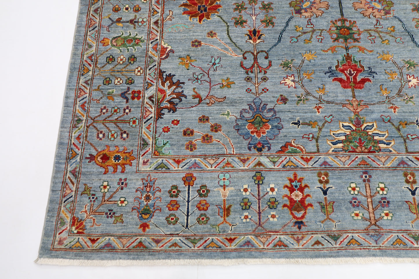 204 x 298 cm | Sultani Afghan Tribal Hand Knotted Veg Dye Wool carpet