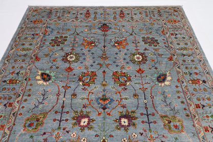 204 x 298 cm | Sultani Afghan Tribal Hand Knotted Veg Dye Wool carpet