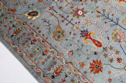 204 x 298 cm | Sultani Afghan Tribal Hand Knotted Veg Dye Wool carpet