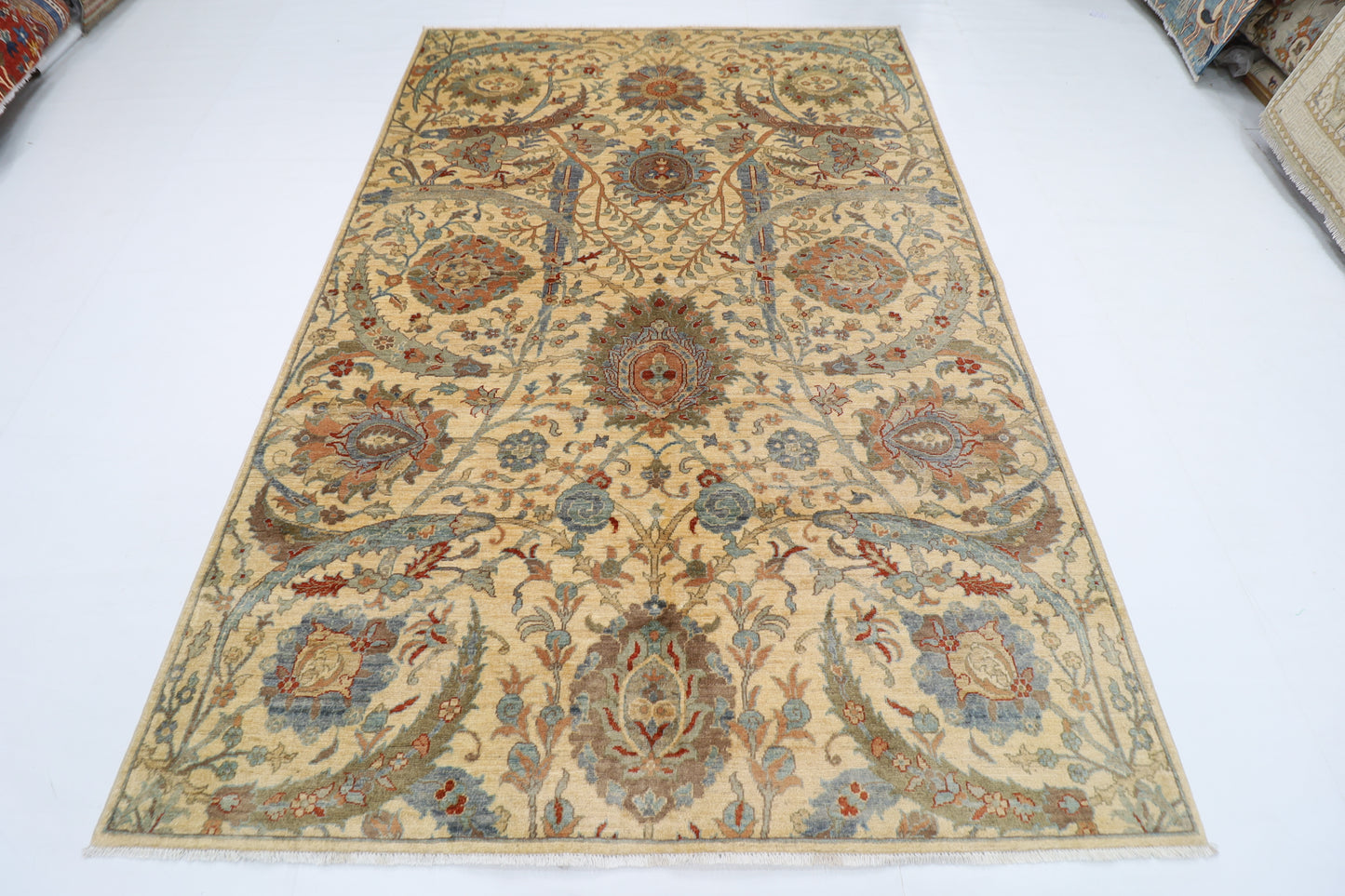 189 x 271 cm | Bidjar Beige  Oriental Area Rug Afghan Hand Knotted Veg Dye Wool carpet