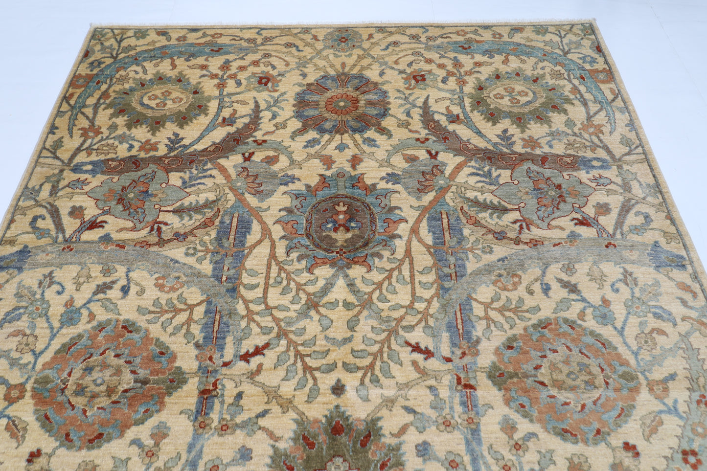 189 x 271 cm | Bidjar Beige  Oriental Area Rug Afghan Hand Knotted Veg Dye Wool carpet
