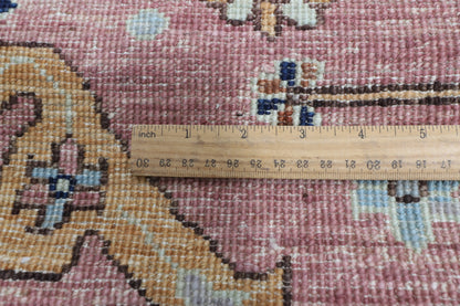 87 x 419 cm | Floral Runner Design Hand Knotted Veg Dye Wool Afghan Carpet