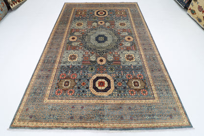 200 x 296 cm | Mamluk Afghan Tribal Hand Knotted Veg Dye Wool carpet