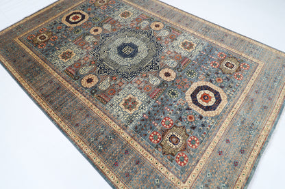200 x 296 cm | Mamluk Afghan Tribal Hand Knotted Veg Dye Wool carpet