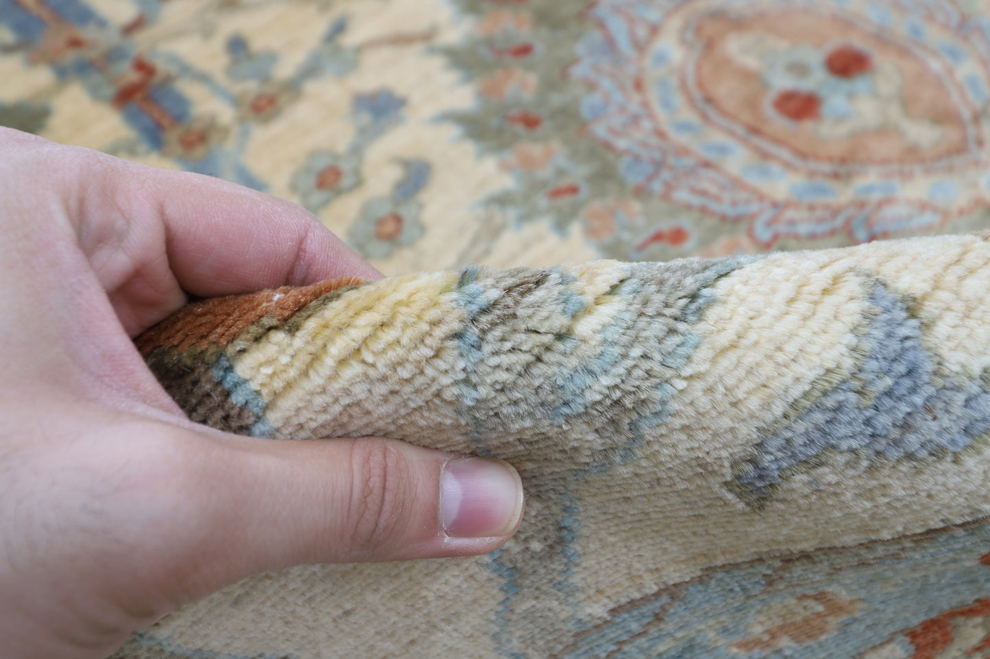 189 x 271 cm | Bidjar Beige  Oriental Area Rug Afghan Hand Knotted Veg Dye Wool carpet