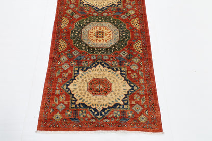 84 x 345 cm | mamluk Runner Design Hand Knotted Veg Dye Wool Afghan Carpet