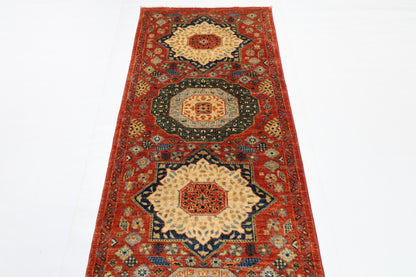 84 x 345 cm | mamluk Runner Design Hand Knotted Veg Dye Wool Afghan Carpet