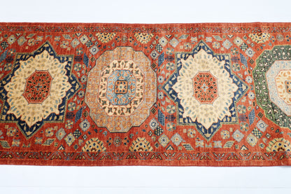 84 x 345 cm | mamluk Runner Design Hand Knotted Veg Dye Wool Afghan Carpet