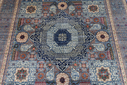 200 x 296 cm | Mamluk Afghan Tribal Hand Knotted Veg Dye Wool carpet