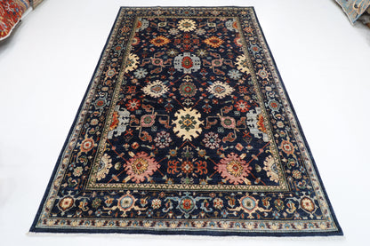 185 x 271 cm | Bidjar Blue Oriental Area Rug Afghan Hand Knotted Veg Dye Wool carpet