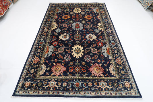 185 x 271 cm | Bidjar Blue Oriental Area Rug Afghan Hand Knotted Veg Dye Wool carpet