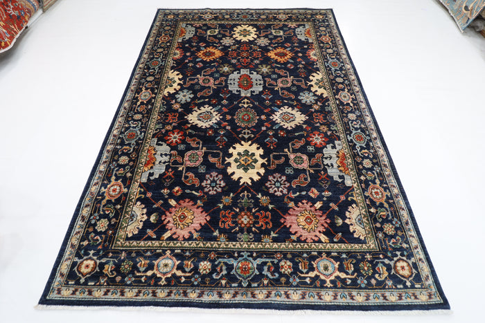 185 x 271 cm | Bidjar Blue Oriental Area Rug Afghan Hand Knotted Veg Dye Wool carpet