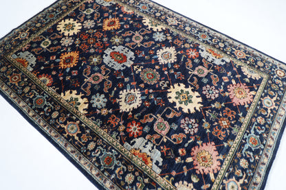 185 x 271 cm | Bidjar Blue Oriental Area Rug Afghan Hand Knotted Veg Dye Wool carpet