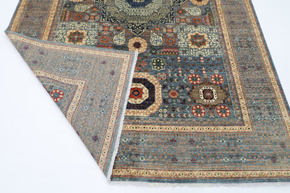 200 x 296 cm | Mamluk Afghan Tribal Hand Knotted Veg Dye Wool carpet