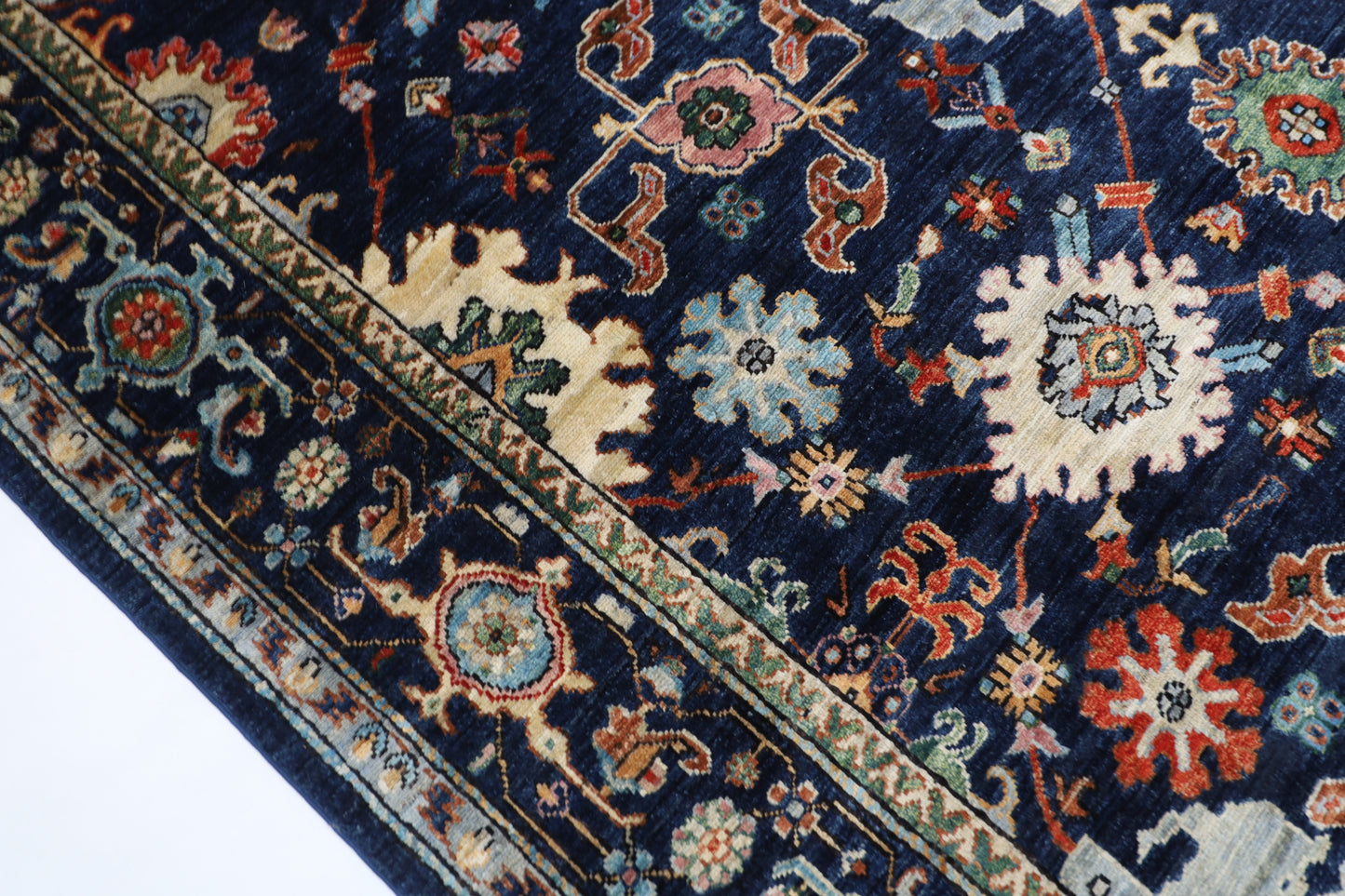 185 x 271 cm | Bidjar Blue Oriental Area Rug Afghan Hand Knotted Veg Dye Wool carpet