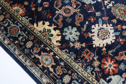 185 x 271 cm | Bidjar Blue Oriental Area Rug Afghan Hand Knotted Veg Dye Wool carpet