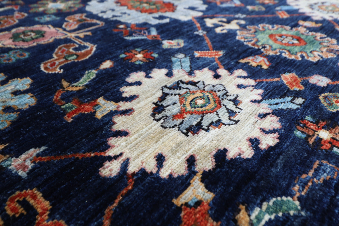 185 x 271 cm | Bidjar Blue Oriental Area Rug Afghan Hand Knotted Veg Dye Wool carpet