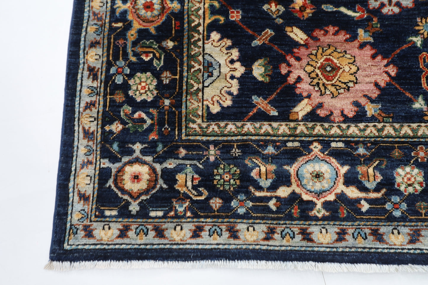 185 x 271 cm | Bidjar Blue Oriental Area Rug Afghan Hand Knotted Veg Dye Wool carpet