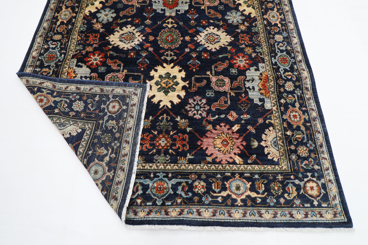 185 x 271 cm | Bidjar Blue Oriental Area Rug Afghan Hand Knotted Veg Dye Wool carpet