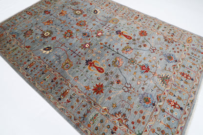 204 x 296 cm | Sultani Afghan Tribal Hand Knotted Veg Dye Wool carpet