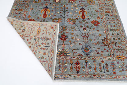 204 x 296 cm | Sultani Afghan Tribal Hand Knotted Veg Dye Wool carpet