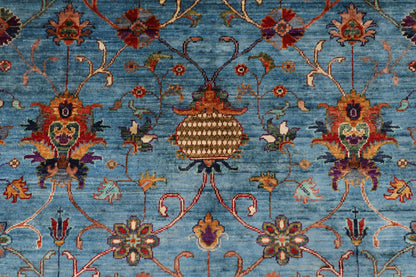 207 x 301 cm | Sultani Afghan Tribal Hand Knotted Veg Dye Wool carpet
