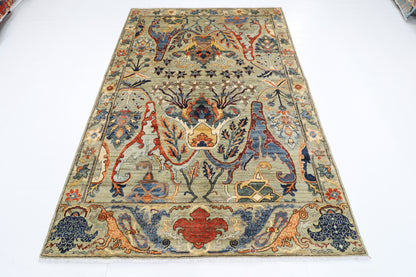 169 x 237 cm | Kawros Oriental Area Rug Afghan Hand Knotted Veg Dye Wool carpet