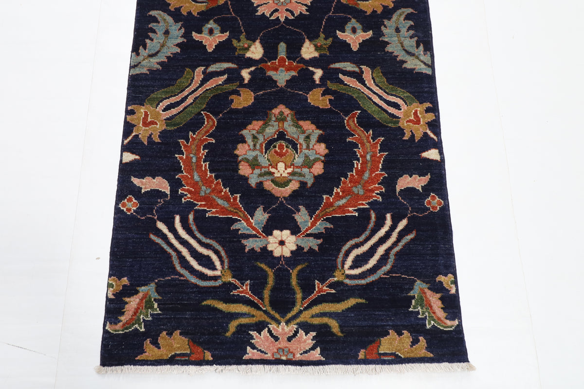 76 x 388 cm | Suzani Runner Design Hand Knotted Veg Dye Wool Afghan Carpet