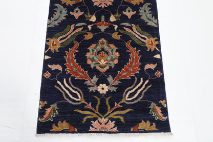 76 x 388 cm | Suzani Runner Design Hand Knotted Veg Dye Wool Afghan Carpet