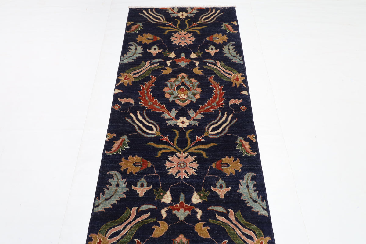 76 x 388 cm | Suzani Runner Design Hand Knotted Veg Dye Wool Afghan Carpet