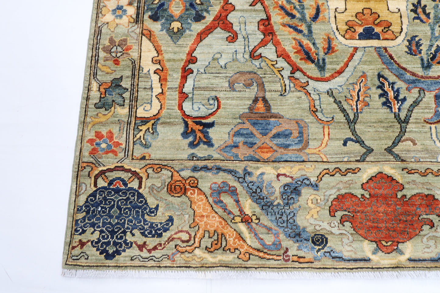 169 x 237 cm | Kawros Oriental Area Rug Afghan Hand Knotted Veg Dye Wool carpet