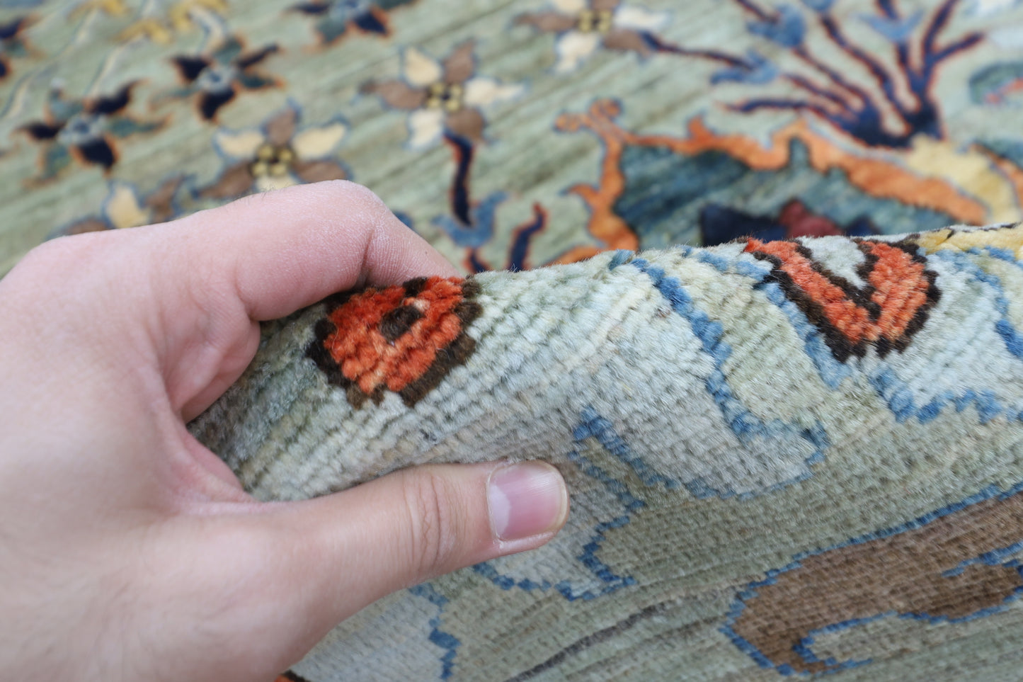 169 x 237 cm | Kawros Oriental Area Rug Afghan Hand Knotted Veg Dye Wool carpet