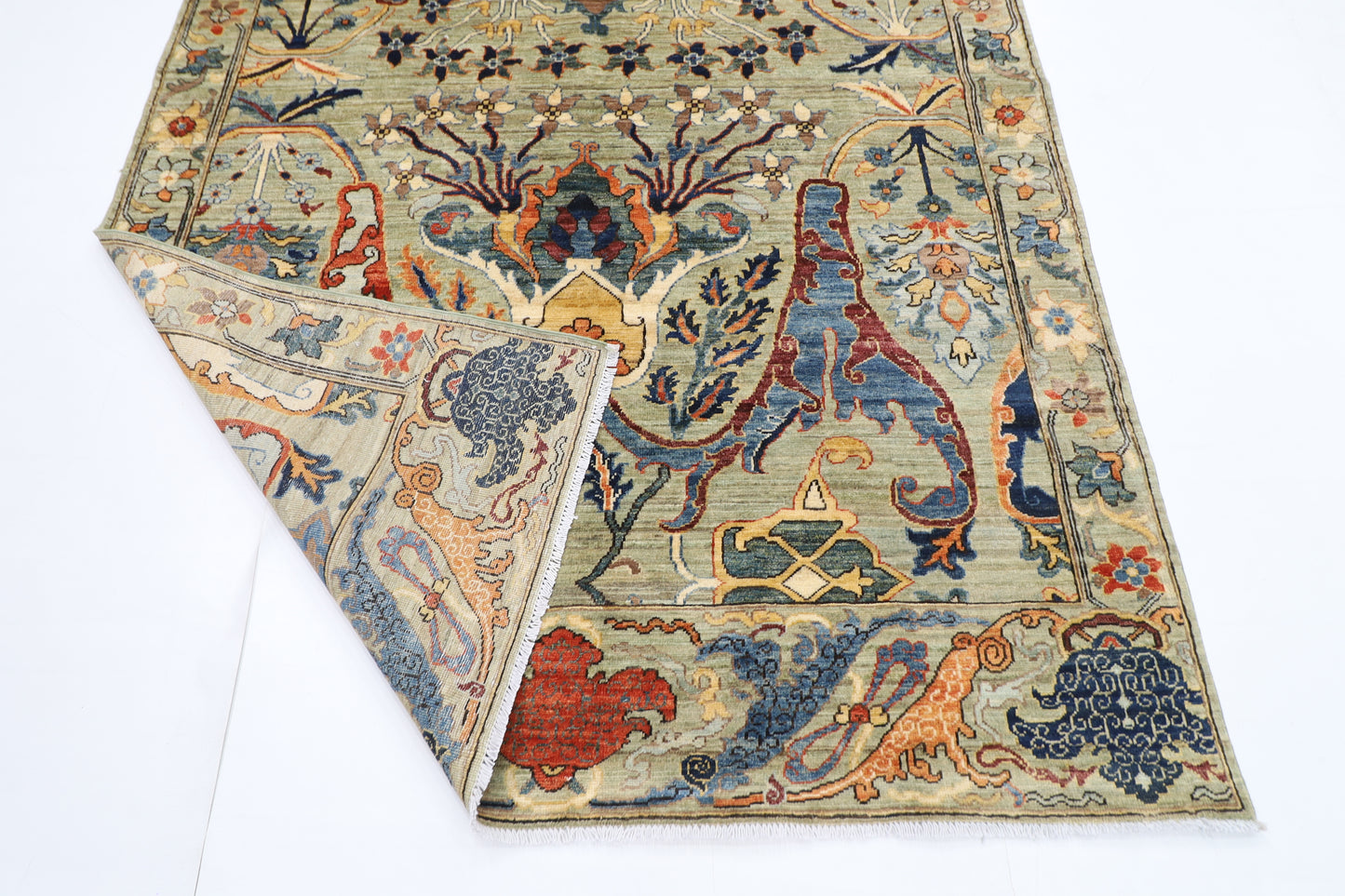 169 x 237 cm | Kawros Oriental Area Rug Afghan Hand Knotted Veg Dye Wool carpet