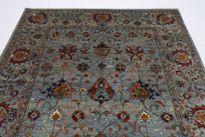 206 x 297 cm | Sultani Afghan Tribal Hand Knotted Veg Dye Wool carpet