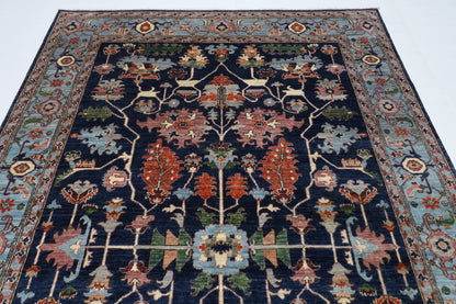 200 x 303 cm | Oriental Afghan Tribal Hand Knotted Veg Dye Wool carpet