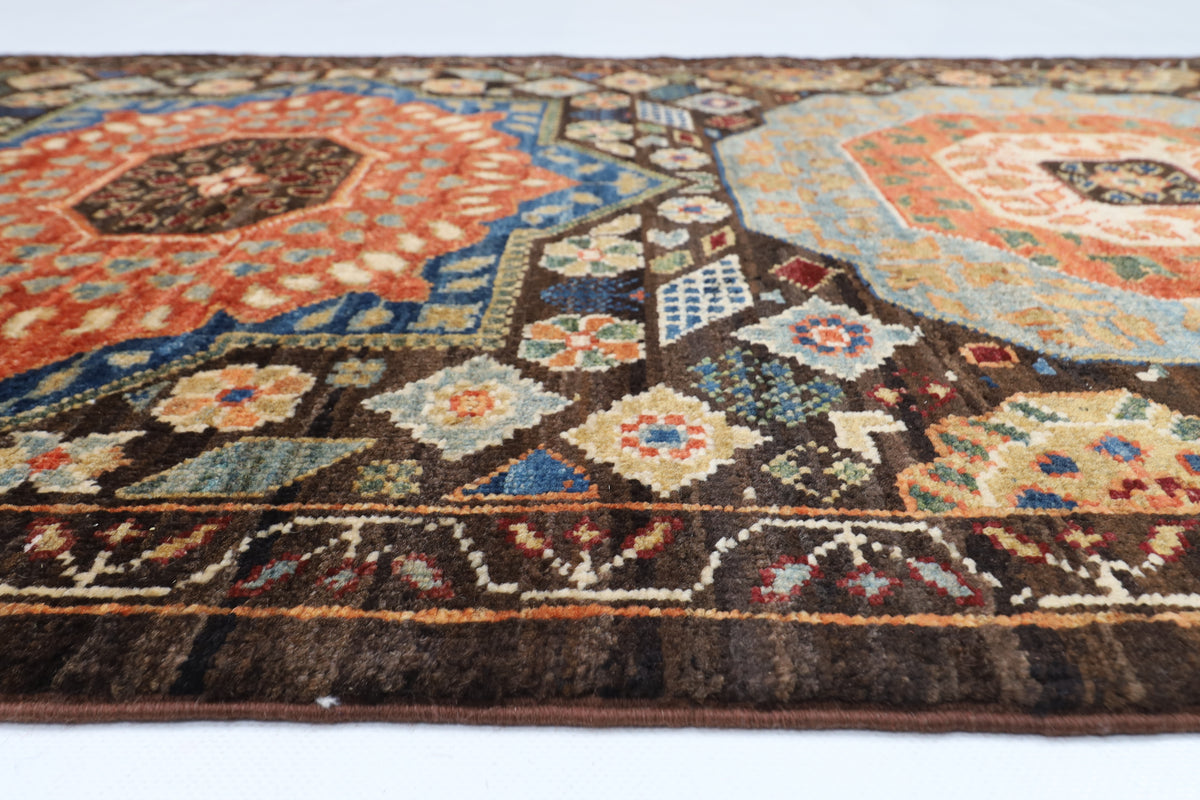 75 x 457 cm | Mamluk Runner Design Hand Knotted Veg Dye Wool Afghan Carpet